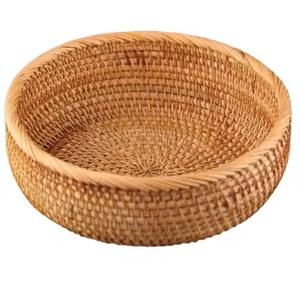 ชามหวายทรงหม้ออเนกประสงค์แบบไม่เหมือนใครสำหรับใส่ขนมขบเคี้ยวสำหรับปิกนิกผลไม้ถั่วโต๊ะจัดระเบียบในครัวจากอินเดีย - Product Image 5