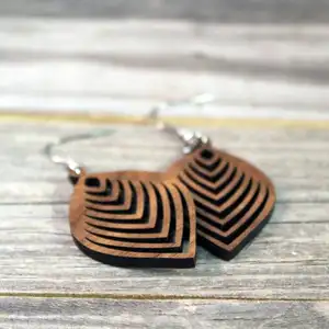 Latest Look Women Jewellery Accessories Wooden Earrings for Wedding and Birthday Gifs from Indian Supplier