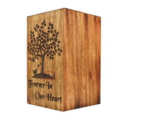 HANDCARVED <b>Ashes</b> Keepsake <b>Urns</b> <b>for</b> <b>Ashes</b> Wood Adult Cremation <b>Urns</b> <b>Wooden</b> Box Threaded Lid Funeral <b>for</b> Human - Product Image 2
