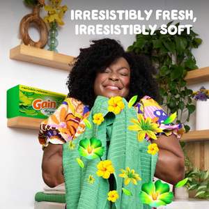 Feuilles assouplissantes Gain Plus anti-plis, parfum original, 105 unités, combat l'électricité statique avec une touche de parfum, feuilles pour le linge - Product Image 4