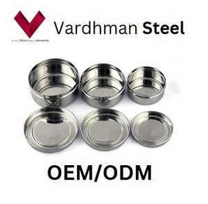 Acero inoxidable 22 cm Dabba utensilios de cocina almacenamiento doméstico cajas de almuerzo Puris aperitivos comida pasteles viajes actividades al aire libre comida - Product Image 2