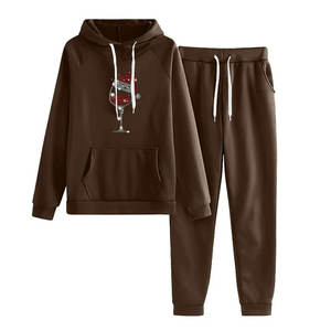 Chándal con serigrafía de alta calidad para mujer, chándales con serigrafía de gran tamaño, chándales con serigrafía de algodón 100% para mujer - Product Image 4