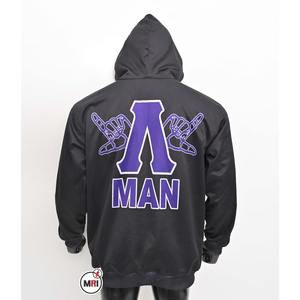 Pull à capuche déchiré respirant vintage de luxe pour hommes OEM de haute qualité avec string imprimé personnalisé Streetwear pour l'hiver - Product Image 2