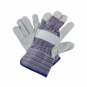 Gants de gréement en cuir de vachette canadien en cuir fendu Gants de jardinage robustes Protection du travail Renforcement Sécurité des mains de qualité industrielle - Product Image 1