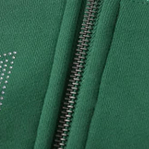 Venta al por mayor personalizada de peso pesado de gran tamaño Rhinestone Sudadera con capucha de los hombres Streetwear mezcla de algodón Zip Hoodie Front Logo Boxy Fit para el invierno - Product Image 5