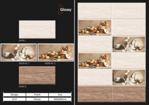 Carreaux de mur en céramique design 300x600mm pour salle de bain et cuisine, aspect brillant mat, effet sculpture de sucre, pour un design mural intérieur moderne et luxueux - Product Image 3