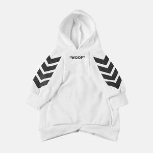 Hoodie confortable pour chien taille XS à manches longues, élégant manteau polaire classique imprimé hawaïen pour chats, échantillon gratuit pour les loisirs et Noël - Product Image 1