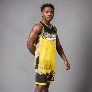 Camisetas de Baloncesto Personalizadas Profesionales para Hombre, sin Mangas, Tallas Grandes, Transpirables, Antibacterianas, 100% Poliéster, de Secado Rápido - Product Image 3