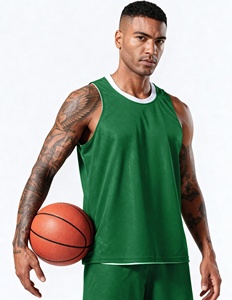 Camiseta de Baloncesto Personalizable para Hombre, sin Mangas, Cuello en V, Corte Atlético, 100% Poliéster, Transpirable, Uniforme de Equipo - Product Image 5