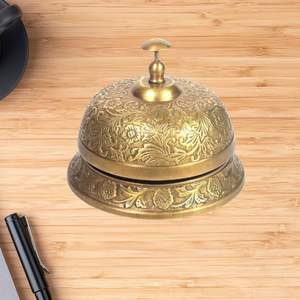 Campana de mano de latón de aleación Premium, decoración náutica antigua clásica, mango de madera hecho a mano, regalo novedoso, campana escolar, artículo coleccionable - Product Image 4