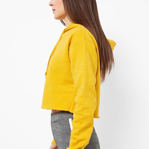 Top Corto con Capucha para Mujer, Estilo 2025, Manga Larga, Material Suave, Secado Rápido, Transpirable, 100% Algodón, Estampado en la Parte Delantera - Product Image 2