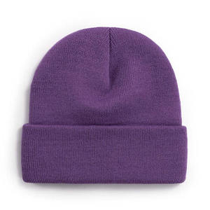 Gorro de Punto para Hombre y Mujer, Gorro de Invierno Cálido Unisex, Gorro de Punto Suave con Puño, Gorro Tipo Beanie con Color Personalizado y MOQ Bajo - Product Image 3