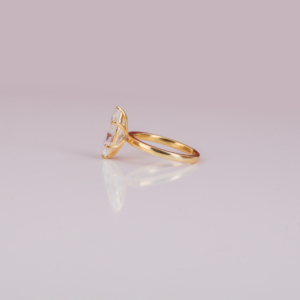 10KT or bijoux fins à la mode Style classique mariage bague de fiançailles Marquise coupe laboratoire cultivé diamant broche lunette réglage IGI - Product Image 2