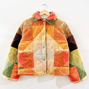 Chaqueta Casual Unisex de Primavera, Ecológica, Estilo Punk Urbano, Diseño con Parches de Encaje, Solapa Delgada, Corte Holgado, 100% Algodón, Talla XS - Product Image 3