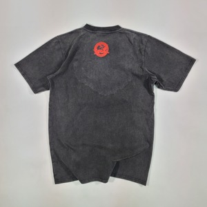 T-shirt vintage pour homme grande taille M&O, coupe ample, imprimé numérique délavé à l'acide, respirant, col rond, manches courtes, 100% coton - Product Image 3