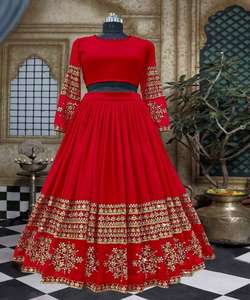 Nueva colección de tendencias Diseñador Lehenga Mujeres y niñas usan ropa de fiesta Lehenga Choli con blusa en ropa al por mayor - Product Image 5
