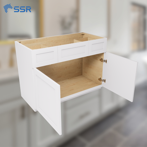 Mueble de Baño VSB42 con Doble Base y Triple Cajón, Resistente al Agua, con Cierre Suave, Listo para Armar - Product Image 1