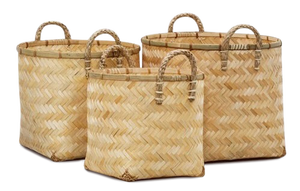 Cesta de almacenamiento ecológica Cesta de bambú tejida a mano Decoración de la vida del hogar Estilo vintage HECHO DE Vietnam - Product Image 2