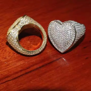 Personalized Hip Hop Style Gold Plated Full Diamond Iced Out Star <b>Ring</b> Signet <b>Ring's</b> <b>for</b> <b>women</b> & men Fine Jewelry From India - Product Image 4