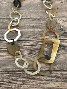 Corne de buffle Vintage collier fait à la main corne naturelle chaînes femmes mariage personnalisable longueur en vrac en gros - Product Image 4