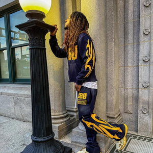 ชุดวอร์มแนวสตรีทมีฮู้ดสำหรับผู้ชายชุดวอร์มแนวสตรีทมีซิปงานตามสั่งแบบวินเทจ - Product Image 2