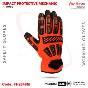 Guantes industriales antiimpacto de seguridad en cuero sintético (Amara) Guantes mecánicos de impacto TPR con máxima protección para hombres - Product Image 5