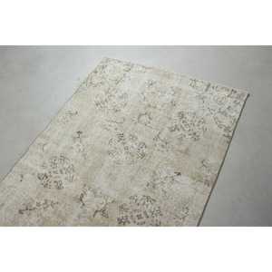 พรมขนาด 3.7x6.6 ฟุต, พรมวินเทจ, พรมขนสัตว์สีขาวลายพิมพ์สัตว์แบบตุรกี - Product Image 5