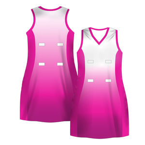 Robe de netball d'équipe scolaire personnalisée à faible MOQ, sublimation, sexy, dégradé jaune, respirante, extensible dans les 4 sens, séchage rapide - Product Image 4