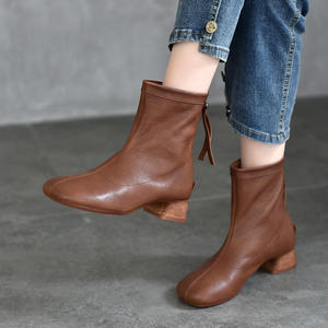 Bottes Stiletto pour femmes, hauteur genou, à talon haut et bout pointu, pour soirée, couleur Rich Brandy - Product Image 2