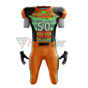 Uniforme de Fútbol Americano Personalizado para Hombre con Mangas Cortas, Impresión por Sublimación Personalizada, Uniformes de Fútbol al por Mayor OEM - Product Image 1