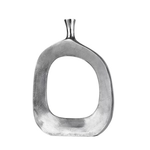 Último diseño niquelado botella floreros para sala de estar decorativo buena venta aluminio flor urnas maceta jarrones - Product Image 1