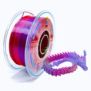 YOUSU fournisseur de filament d'imprimante 3D filament tricolore 3d 1.75mm 1kg filament pla de soie rouge à bleu à or