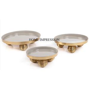 Simple Standard Designer Royal Look Aluminum Casted Silver Color Shiny Polished 7 Compartments Dry Fruits Serving Metal <b>Tray</b> - Product Image 2