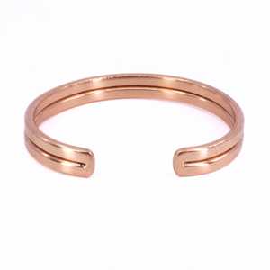 Bracelet jonc en cuivre fait main pour hommes et femmes, réglable, design tendance pour les amoureux, bijoux vintage chrétiens, fête, diamant - Product Image 4