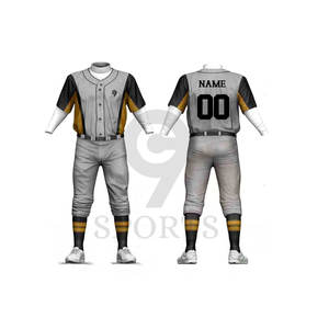 Kit de baseball pour hommes Ensemble complet de maillots et shorts respirants OEM ODM Nom de l'équipe personnalisé Kit de baseball disponible - Product Image 2