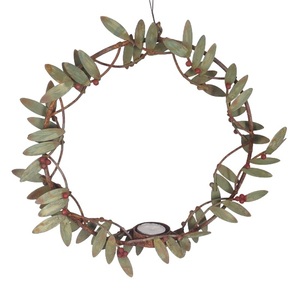 พวงหรีดเทียนแขวนชุบสังกะสีทำด้วยมือพร้อมที่จับสำหรับการตกแต่งภายในบ้านวันหยุดของตกแต่งคริสต์มาสอุปกรณ์งานปาร์ตี้ขายส่ง - Product Image 4