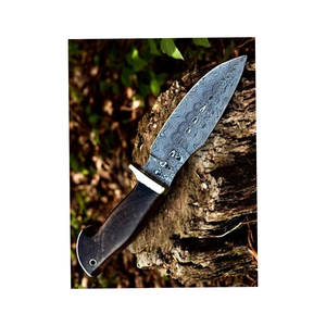 Couteau de chasse à lame damas personnalisable de haute qualité manche en bois en acier inoxydable meilleure qualité pour bricolage Camping OEM disponible - Product Image 5