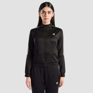 Core Power Slim Fit Racer Jacket (Black) Stand Collar Breathable Polyester for Knitted for Autumn Season - Product Image 2