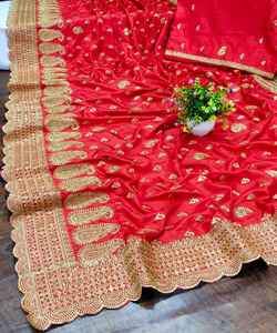 Bollywood Style Designer fête porter perle travail Saree dames porter nouveau avec chemisier indien arrivée Net tissu brodé femmes 500 Apparelgarment - Product Image 1