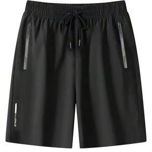 Short de fitness sportif taille moyenne à séchage rapide pour hommes offre spéciale maille solide respirant décontracté toile poche inclinée taille élastique - Product Image 1