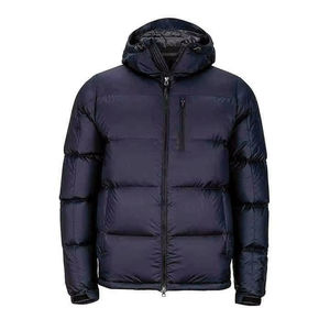 Blouson matelassé en toile enduite épaisse pour homme, style urbain, avec fermeture éclair longue, respirant, imperméable, col à capuche, idéal pour l'extérieur en hiver - Product Image 4