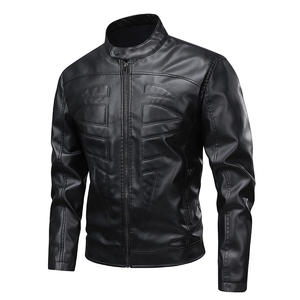 Vestes en cuir personnalisées Fermeture à glissière Cire Faux cuir Motard Moto Motocycliste Vestes en cuir pour hommes Veste pour hommes - Product Image 5