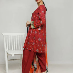 Vestido Largo de Verano Bordado al Por Mayor a Bajo Precio para Mujer, Listo para Fiesta, Estampado Personalizado, Completamente Cosido - Product Image 4