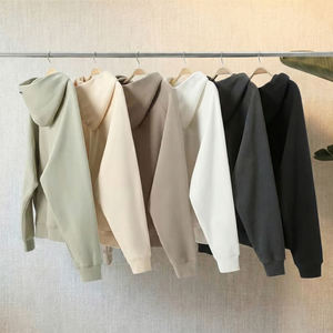 Sudadera con Capucha para Hombre de Algodón Grueso Ecológico de Alta Calidad, Color Sólido, Cálida para Invierno, Estilo Urbano Oversize - Product Image 3