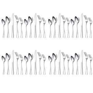 ชุดช้อนส้อมเครื่องเงินพรีเมี่ยมสำหรับบ้านสุดหรูทนทานทำจากสเตนเลสสตีลสำหรับร้านกาแฟโรงแรม - Product Image 1