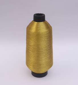 Hilo de bordado de poliéster P 150 D dorado metálico para tipo Lurex Jari ST y MS para tejer a mano tejido de costura - Product Image 2