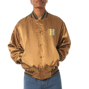 Men's <b>Baseball</b> <b>Bomber</b> <b>Jacket</b> Casual Letterman Satin Varsity Style with Embroidery Canvas Fabric College <b>Jacket</b> for Sale - Product Image 1