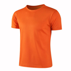 Camiseta de algodón y poliéster de secado rápido para hombre, ropa informal personalizada para gimnasio y fitness, venta al por mayor, con servicio OEM - Product Image 2