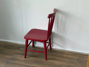 Silla de Restaurante Comercial Moderna de Aluminio Rojo, Diseño de Respaldo en Espiral, Muebles de Comedor Contemporáneos Duraderos y Ecológicos de PU - Product Image 6