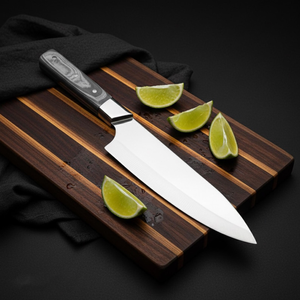 Cuchillo de Chef BA Enterprises Hecho a Mano OEM de Acero Inoxidable DIY de 13 Pulgadas con Borde Dentado y Mango de Madera para Cortar Carne en la Cocina, 1 Año de Garantía - Product Image 4